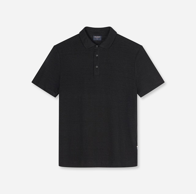 OLYMP Poloshirt aus hochwertigem Leinen, unifarben