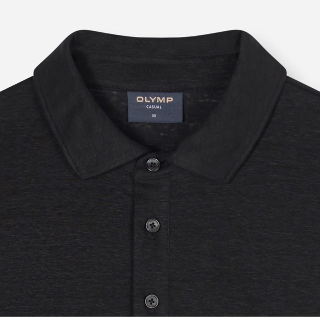 OLYMP Poloshirt aus hochwertigem Leinen, unifarben