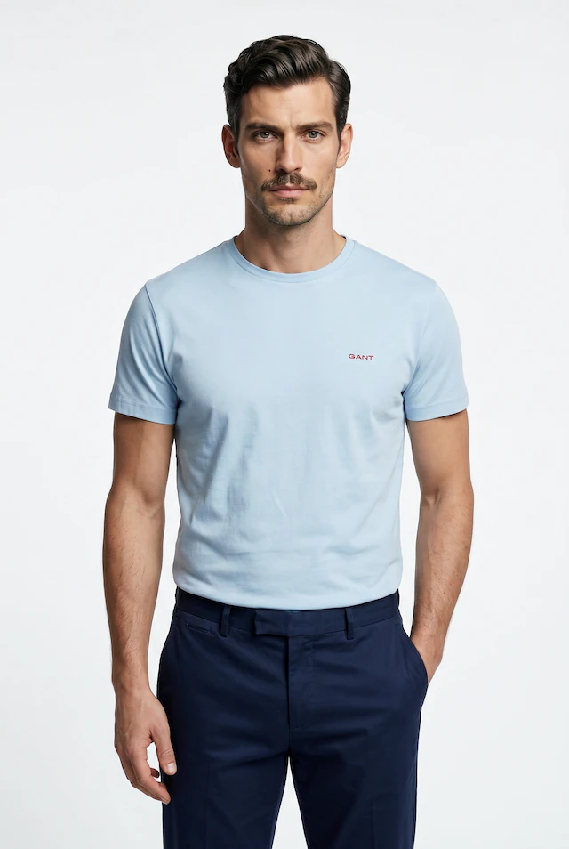Gant T-Shirt »CONTRAST LOGO« Regular fit mit Rundhalsausschnitt