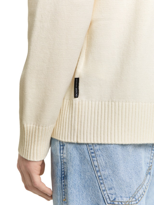 TOM TAILOR Denim Strickpullover mit Norweger-Muster