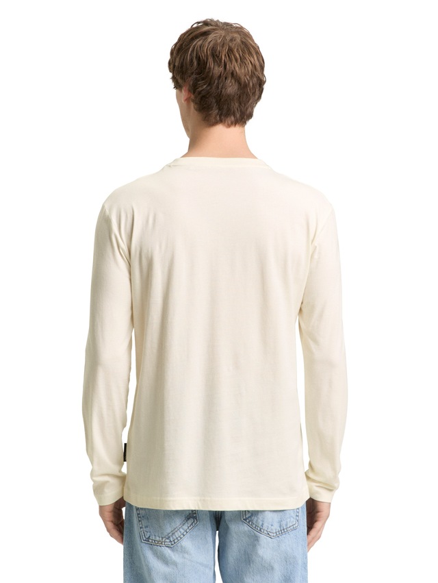 TOM TAILOR Denim Langarmshirt mit Logo-Stickerei auf der Brust