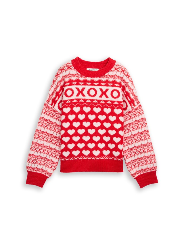 TOM TAILOR Denim Strickpullover mit Allover-Muster