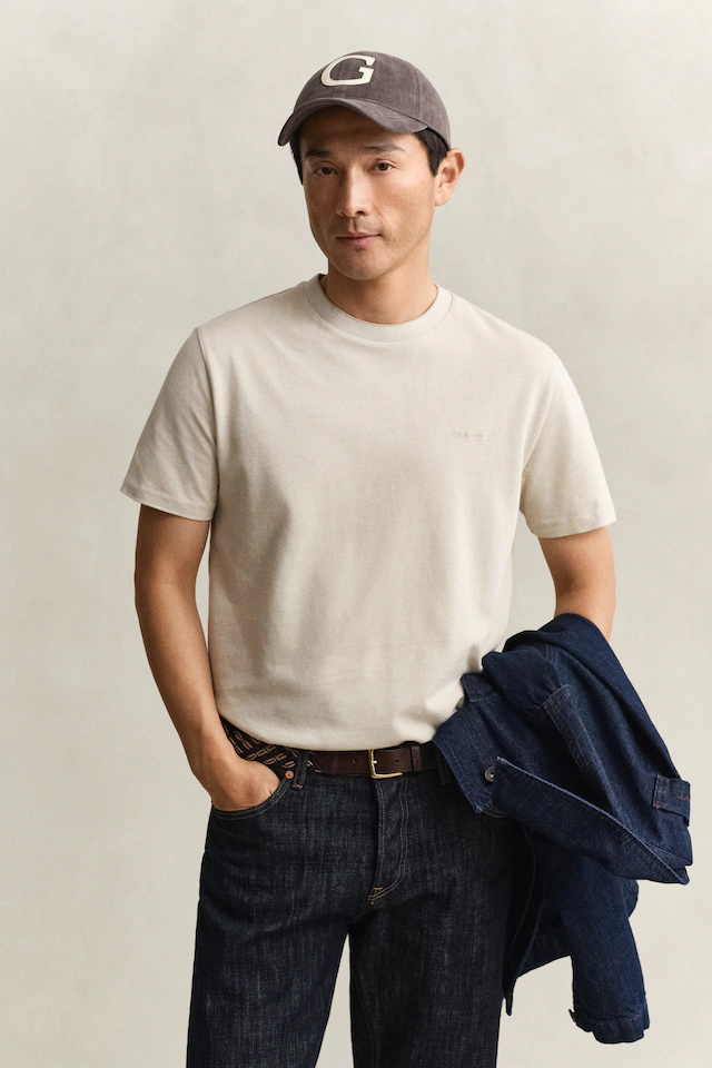 Gant T-Shirt »TONE PIQUE« Regular fit mit Rundhalsausschnitt