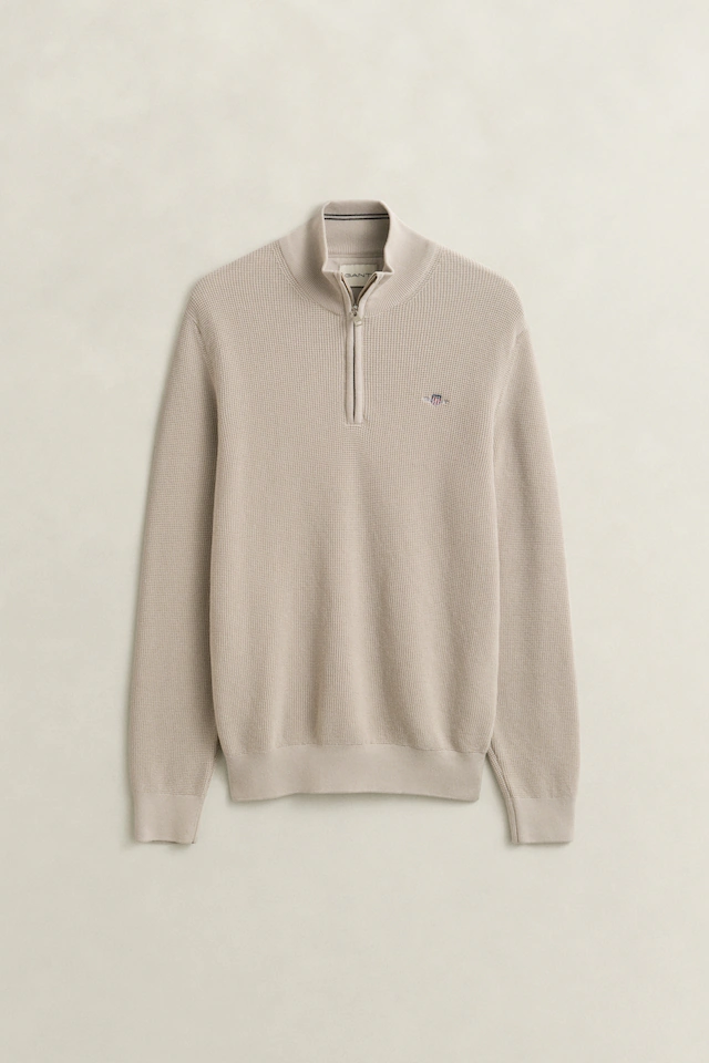 Gant Troyer »MICRO TEXTURED COTTON HALF ZIP« Regular fit mit Troyerkragen