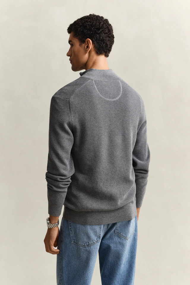 Gant Troyer »MICRO TEXTURED COTTON HALF ZIP« Regular fit mit Troyerkragen