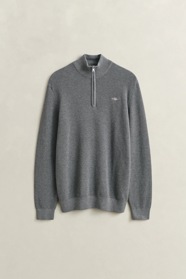 Gant Troyer »MICRO TEXTURED COTTON HALF ZIP« Regular fit mit Troyerkragen