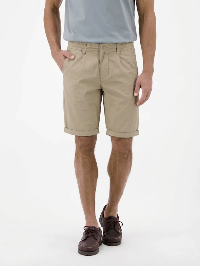 LERROS Chinoshorts mit Bindeband und Aufschlag am Bein