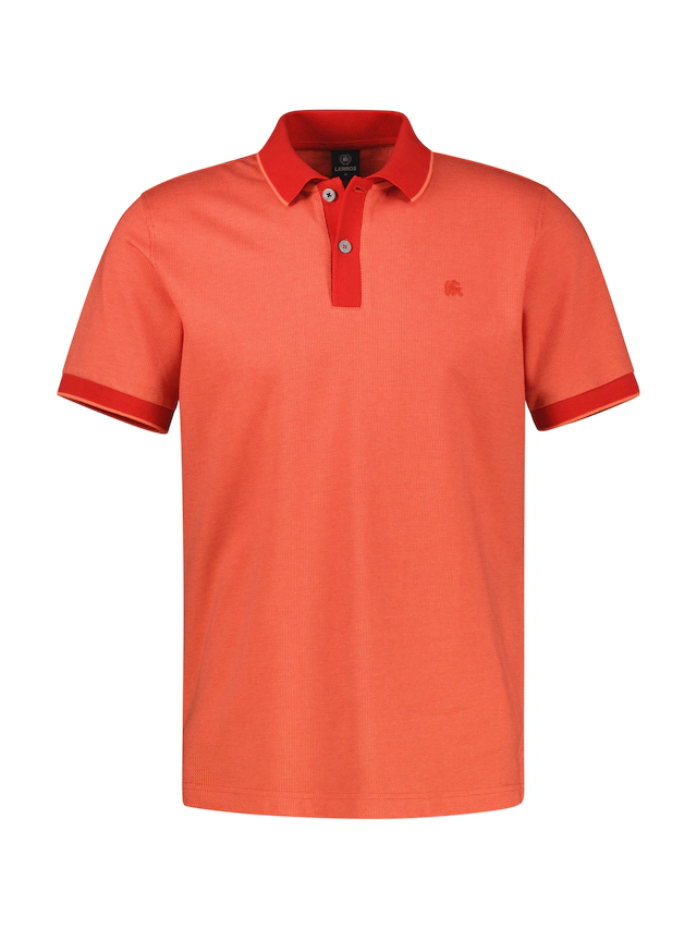 LERROS Poloshirt Kurzarm mit Logostickerei und abgesetzten Ärmeln und Kragen