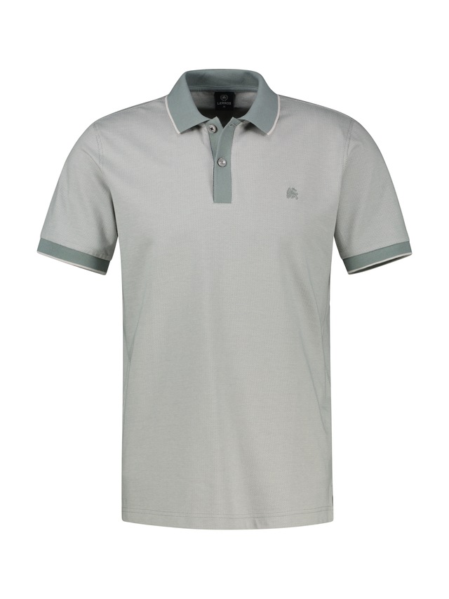 LERROS Poloshirt Kurzarm mit Logostickerei und abgesetzten Ärmeln und Kragen
