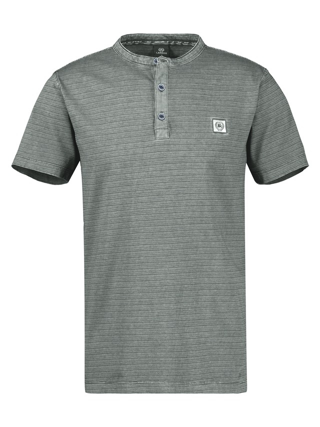 LERROS Kurzarmshirt mit Serafino-Kragen