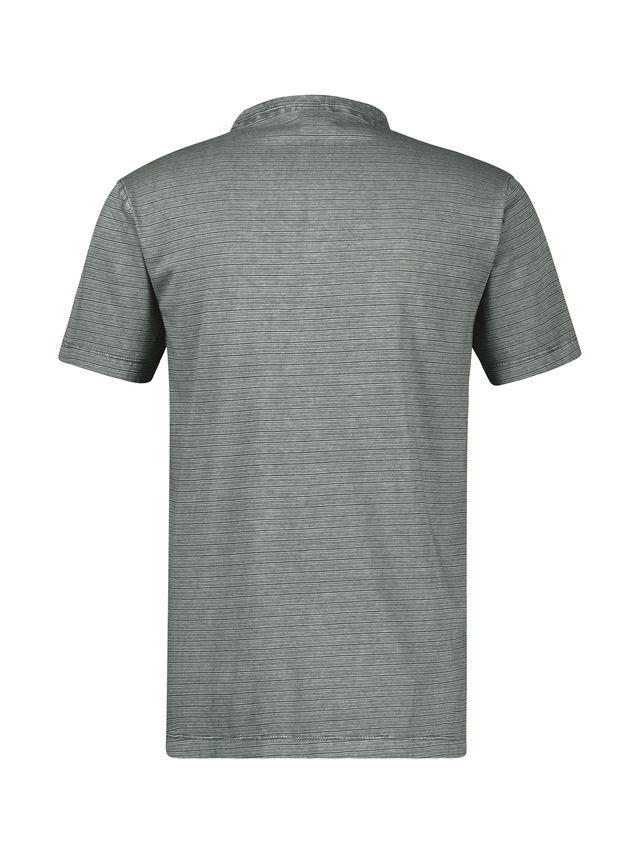 LERROS Kurzarmshirt mit Serafino-Kragen