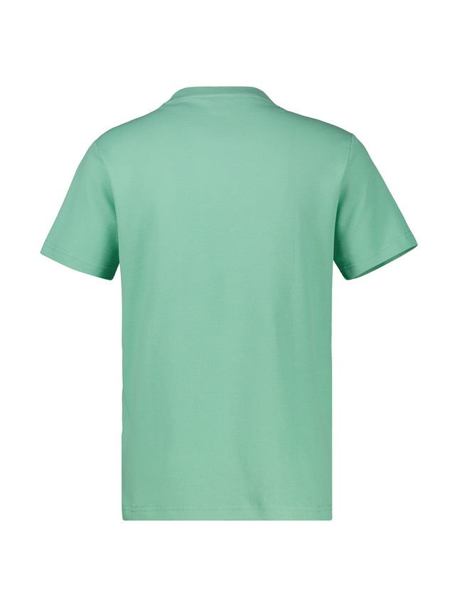 LERROS Rundhalsshirt mit Logo-Badge und in Waffle-Optik