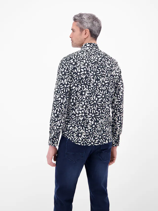 LERROS Langarmhemd mit All-Over Print