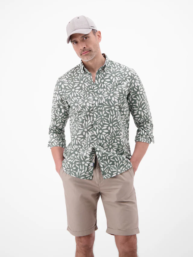 LERROS Langarmhemd mit All-Over Print