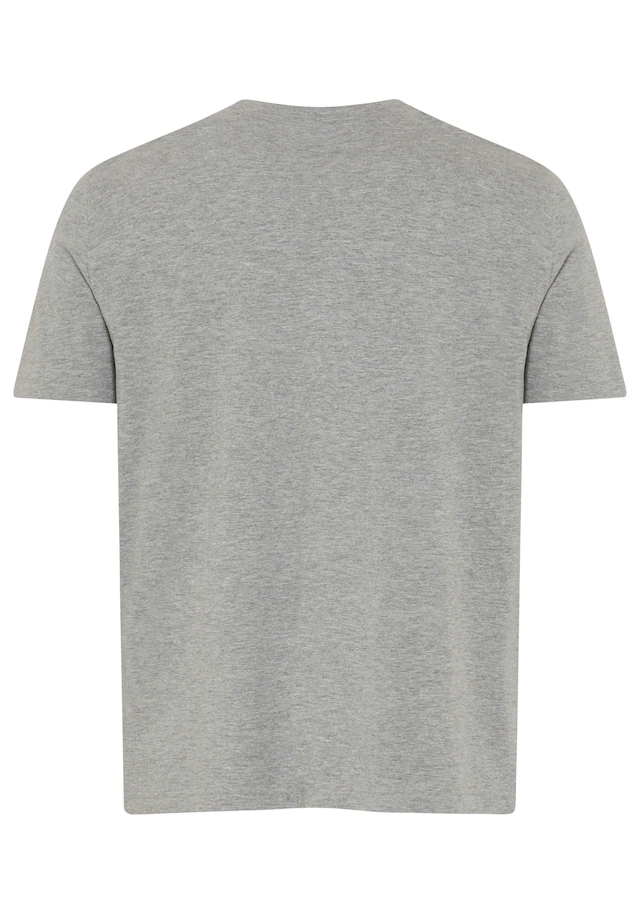 MUSTANG Rundhalsshirt »Alex Logoprint uni« normale Passform, Kurzarm-Design