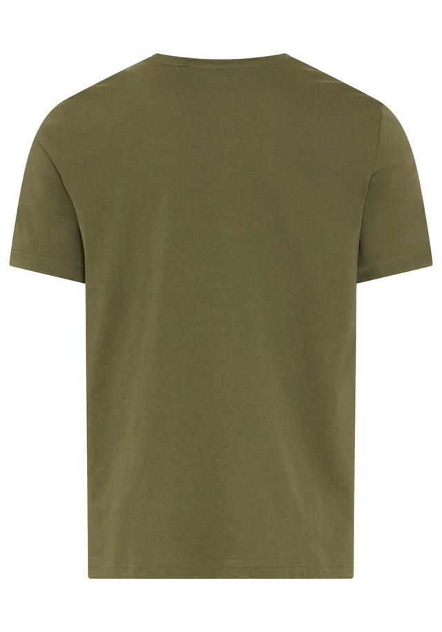 MUSTANG Rundhalsshirt »Alex Logoprint uni« normale Passform, Kurzarm-Design