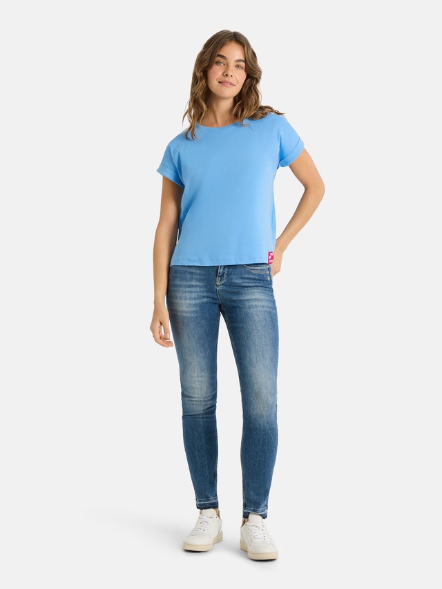 Lieblingsstück T-Shirt »CamilaEP« Ärmel mit Umschlag, Rundhals