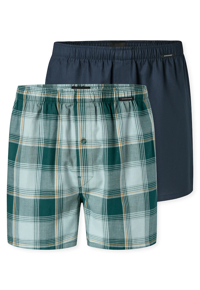 Schiesser Weiter Boxer »Boxershorts Multipack« Eingriff mit Knopf, elastischer Bund, lockere Passform