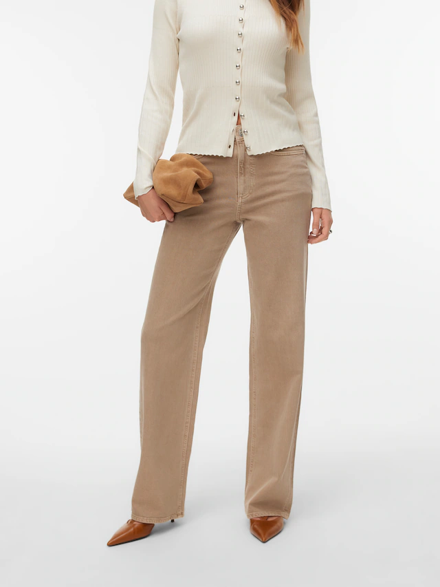 Vero Moda High-waist-Jeans »VMTESSA HR WIDE JEANS COLOR GA NOOS« mit Eingrifftaschen