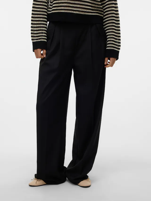 Vero Moda Anzughose »VMHAILEY HW WIDE PLEAT PANT NOOS« Hose mit weitem Beinschnitt, High Waist Bund