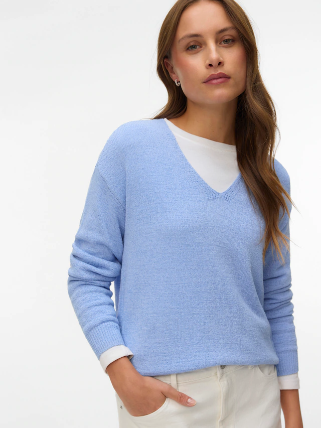 Vero Moda Strickpullover »VMCHARITY LS V-NECK PULLOVER NOOS«