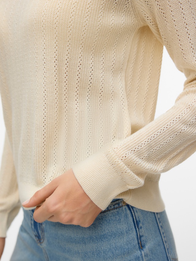 Vero Moda Strickpullover »VMNEWLEX POINTELLE LS O-N PULLOVER NOOS«