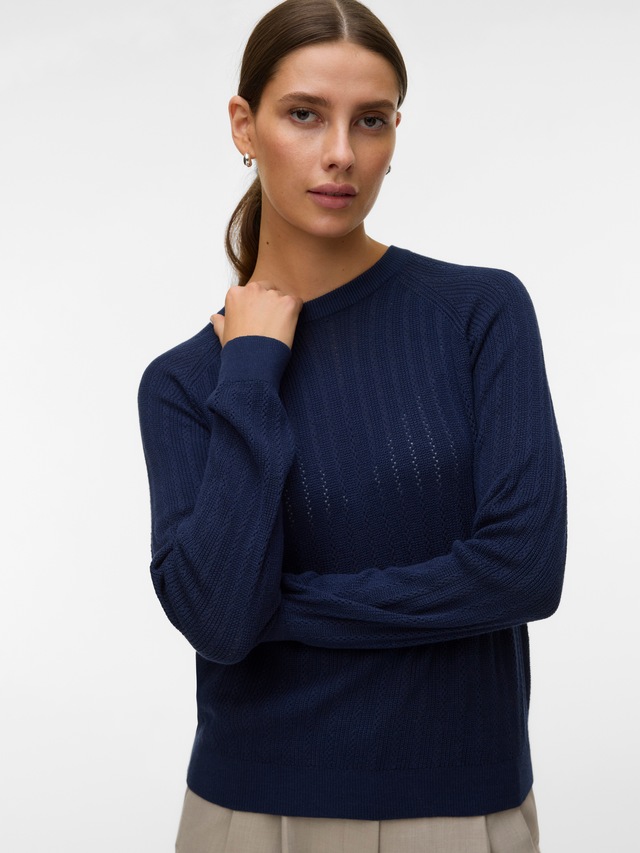 Vero Moda Strickpullover »VMNEWLEX POINTELLE LS O-N PULLOVER NOOS«