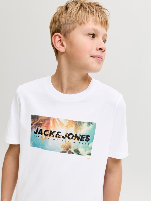 Jack & Jones Junior T-Shirt »JJINDIANA TEE SS CREW NECK JNR« Baumwolle, regular fit