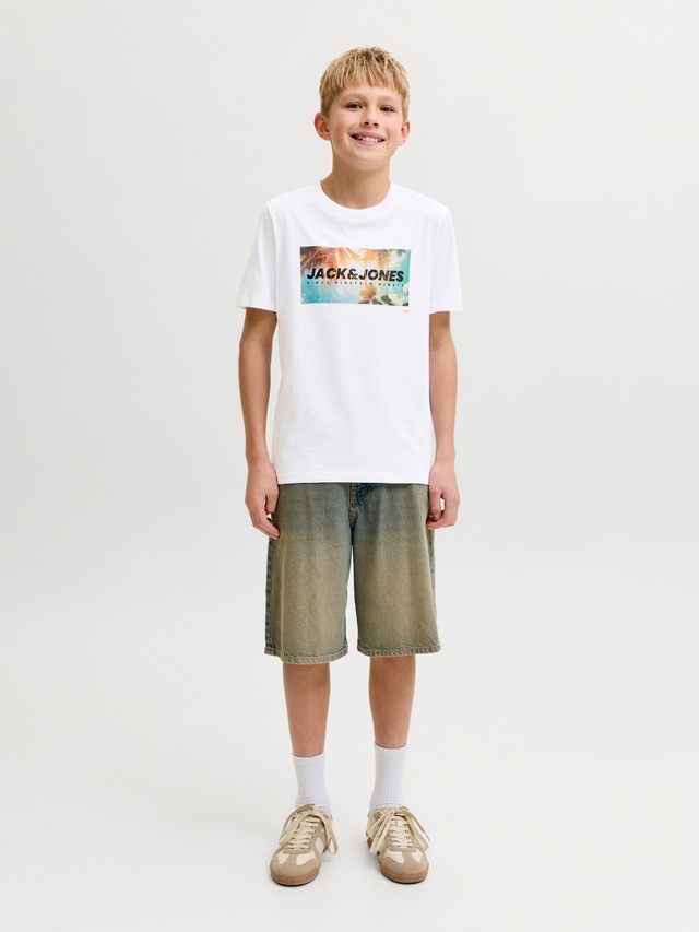 Jack & Jones Junior T-Shirt »JJINDIANA TEE SS CREW NECK JNR« Baumwolle, regular fit