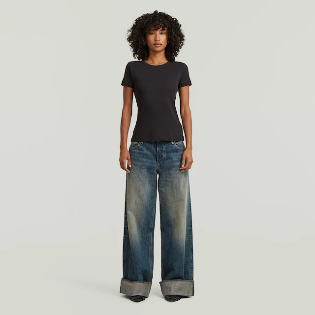 G-STAR T-Shirt »Slim Rib Wmn« in Rundhalsform