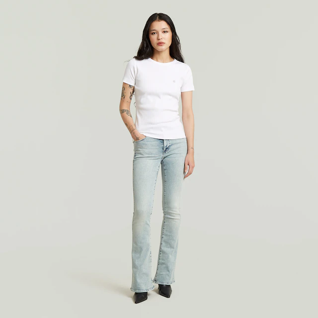 G-STAR T-Shirt »Slim Rib Wmn« in Rundhalsform