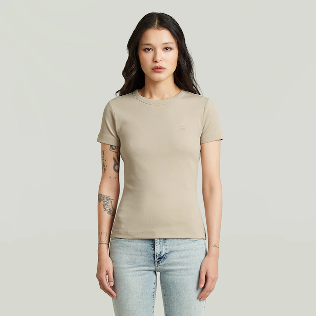 G-STAR T-Shirt »Slim Rib Wmn« in Rundhalsform