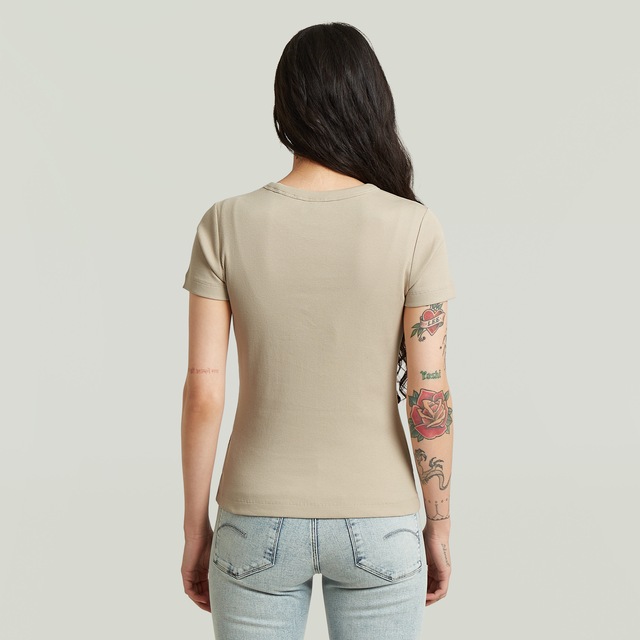 G-STAR T-Shirt »Slim Rib Wmn« in Rundhalsform
