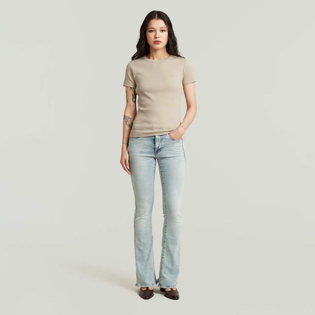 G-STAR T-Shirt »Slim Rib Wmn« in Rundhalsform