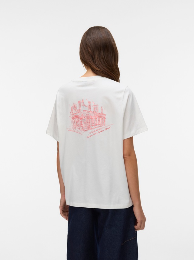 Vero Moda Kurzarmshirt »VMYVONNE CATY SS TOP BOX JRS« mit Rückenprint