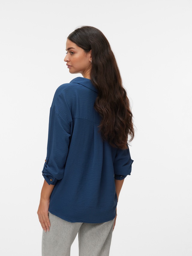 Vero Moda Hemdbluse »VMIZZY LS DETAIL SHIRT WVN BTQ GA« mit geknoteter Front
