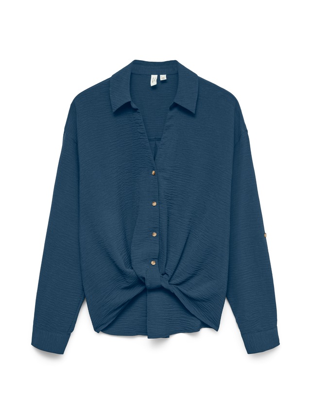 Vero Moda Hemdbluse »VMIZZY LS DETAIL SHIRT WVN BTQ GA« mit geknoteter Front