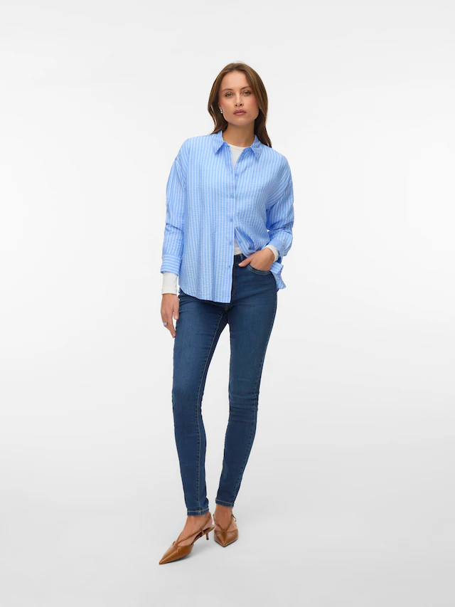 Vero Moda Hemdbluse »VMKAJA LS SHIRT WVN« mit Streifen