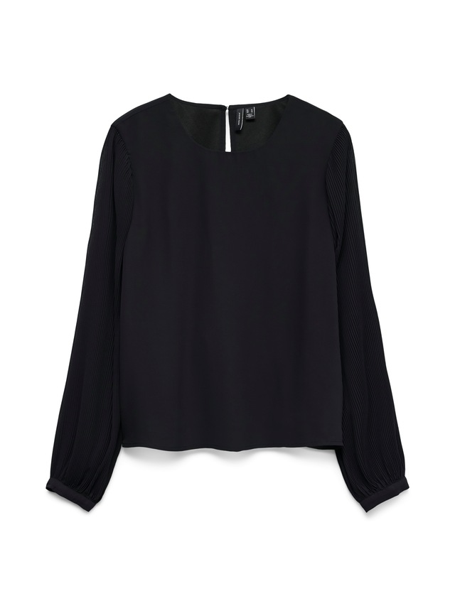 Vero Moda Blusenshirt »VMSIGNE LS PLISSE TOP WVN« mit Schlingenverschluss