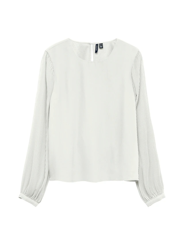 Vero Moda Blusenshirt »VMSIGNE LS PLISSE TOP WVN« mit Schlingenverschluss