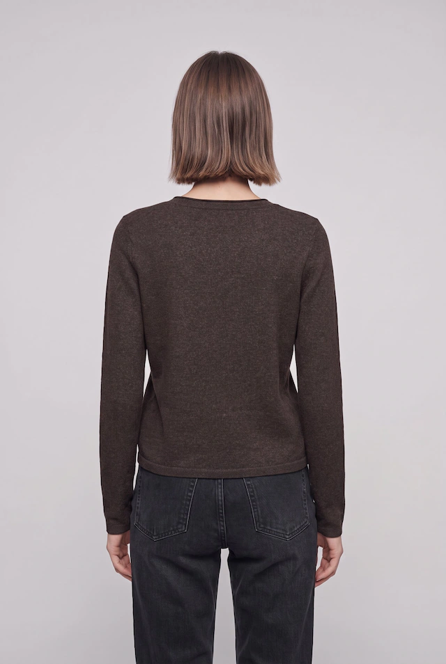ONLY V-Ausschnitt-Pullover »ONLLOYAL LIFE LS V-NECK PULLO KNT NOOS« Materialmix