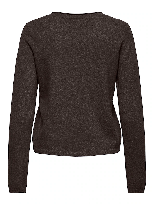 ONLY V-Ausschnitt-Pullover »ONLLOYAL LIFE LS V-NECK PULLO KNT NOOS« Materialmix