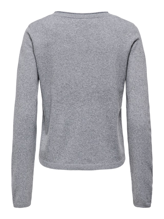 ONLY V-Ausschnitt-Pullover »ONLLOYAL LIFE LS V-NECK PULLO KNT NOOS« Materialmix