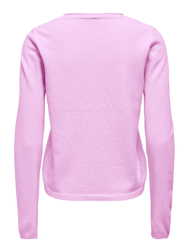 ONLY V-Ausschnitt-Pullover »ONLLOYAL LIFE LS V-NECK PULLO KNT NOOS« Materialmix