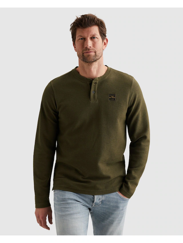 PME LEGEND Henleyshirt mit Logo-Badge PME LEGEND Henleyshirt mit Logo-Badge
