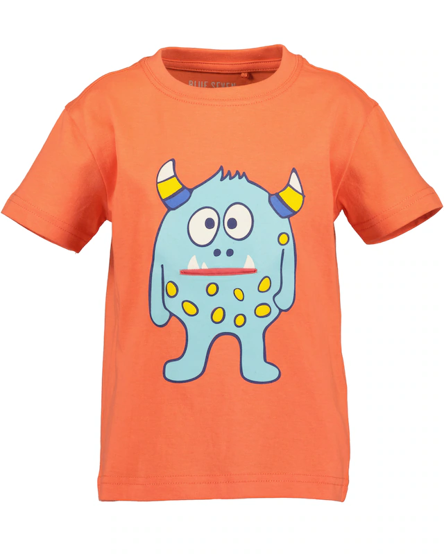 Blue Seven T-Shirt mit Monster-Effekt, mit eingelassener Tasche, aus Baumwolle