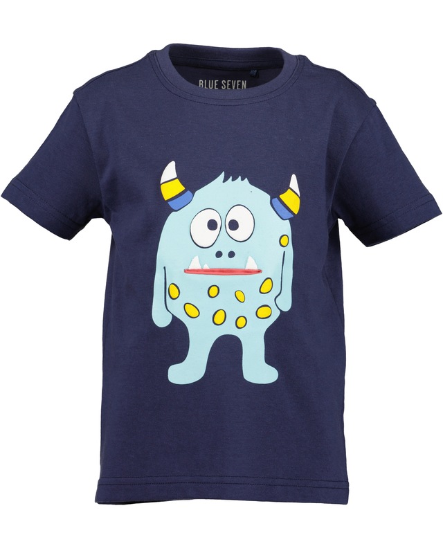Blue Seven T-Shirt mit Monster-Effekt, mit eingelassener Tasche, aus Baumwolle