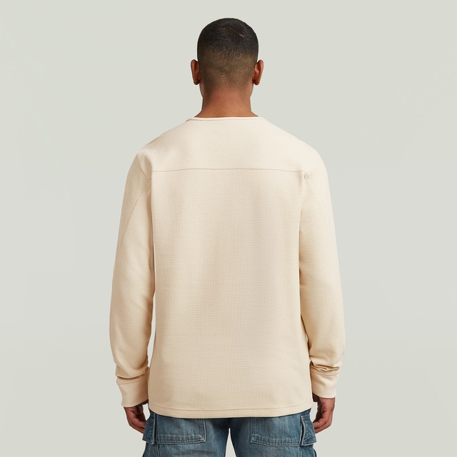 G-STAR Longsleeve »Structured Tweeter« in Waffel-Struktur, mit Logostickerei