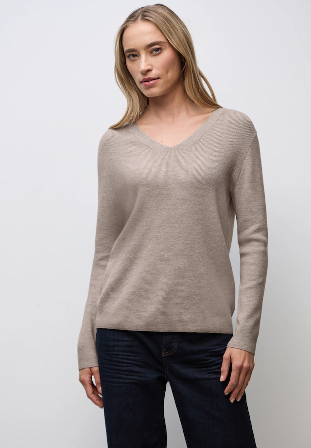 STREET ONE Strickpullover aus softem Materialmix