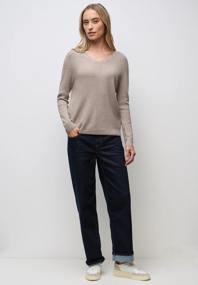 STREET ONE Strickpullover aus softem Materialmix